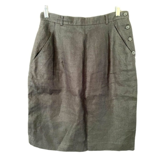 Liz Claiborne Womens Skirt Linen SZ 8 Vintage 80s‎ Lined French Country Style - Picture 8 of 10